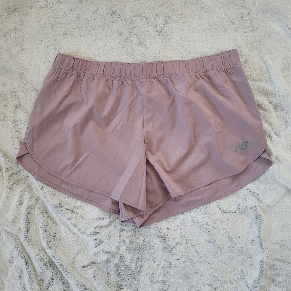 New Balance Womens XL Lined Purple Sport Shorts Running  Training Gym Athletic